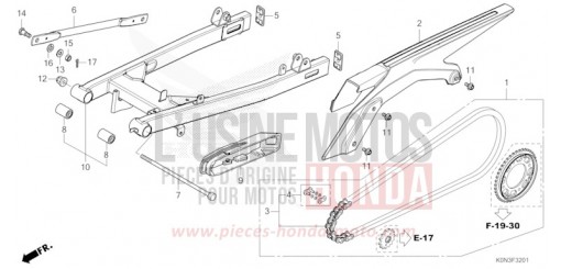 SWINGARM (2) CBF125MER de 2024